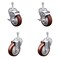 Service Caster 4 Inch Maroon Polyurethane Swivel 10mm Threaded Stem Caster Brakes SCC, 2PK SCC-TS20S414-PPUB-MRN-TLB-M1015-2-S2 - alternate 1